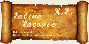 Malina Matović vizit kartica